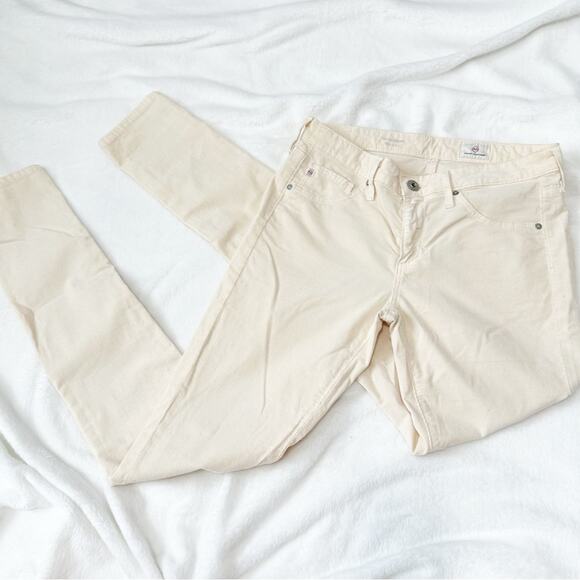 AG Adriano Goldschmied the legging ivory cordoury jeans size 26 - Picture 1 of 10